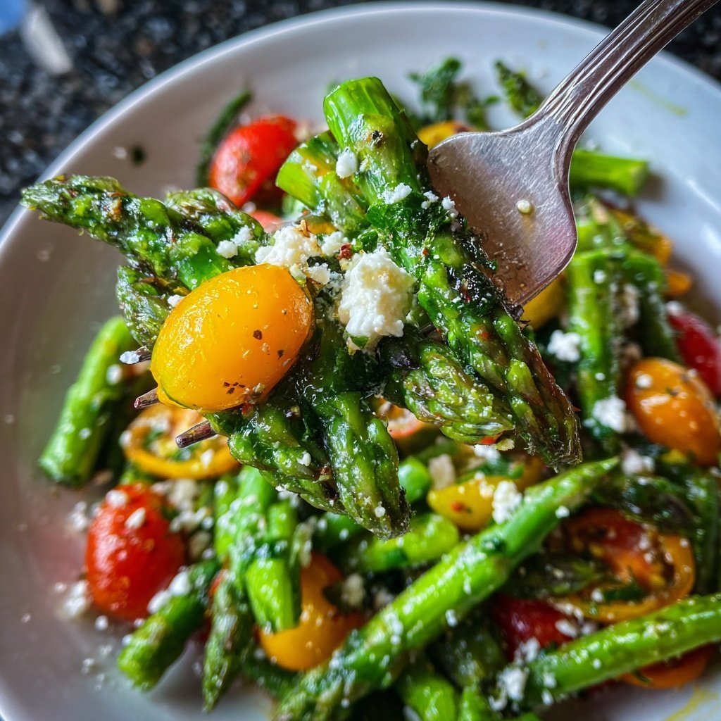 Grüner Spargel Salat