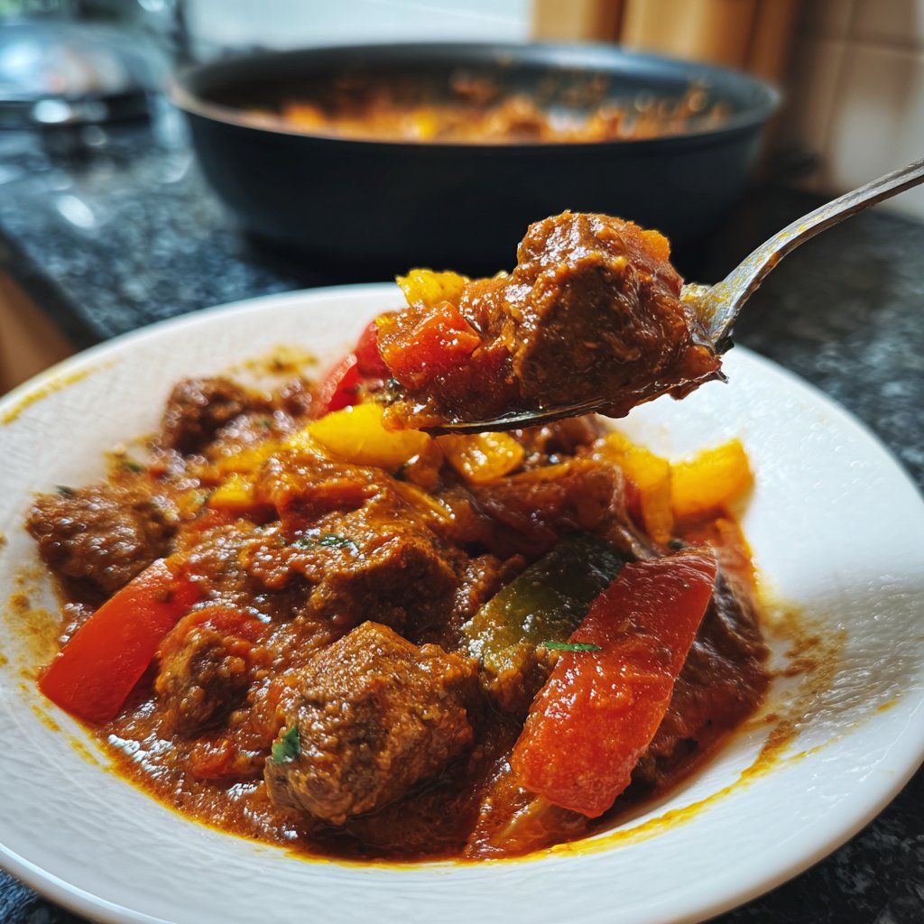Hackfleisch Gulasch Pfanne