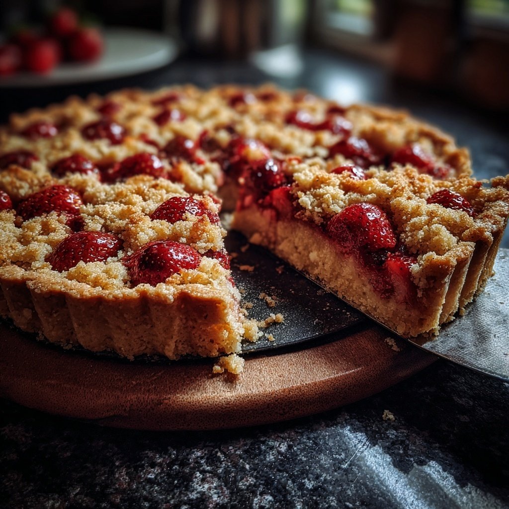 Erdbeer Streusel Tarte