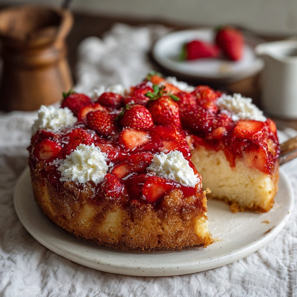 Erdbeerkuchen mit Kokoscreme